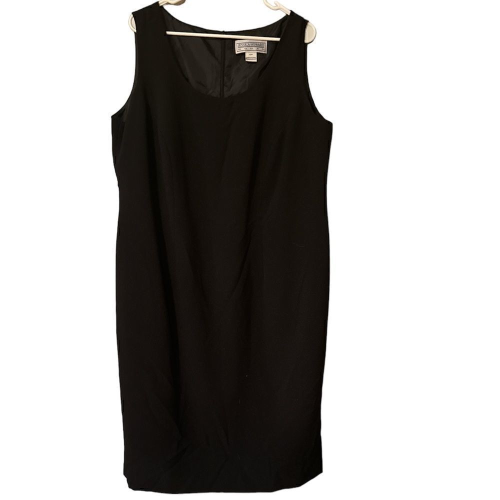 Jessica Howard Black Sleeveless Dress Plus Size 18W 41” long